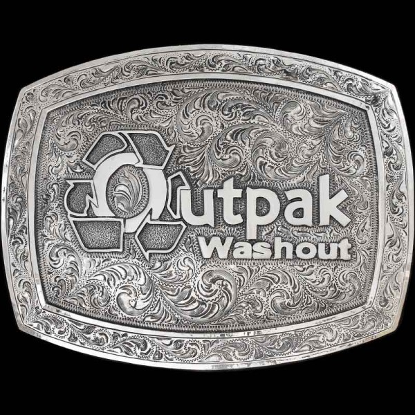 "Our gorgeous Harrisburg buckle is crafted with intricate engraving which makes a fantastic base for any logo. This buckle is a perfect award for any business to use as a gift. Give to your employees for big achievements or a business partner to show